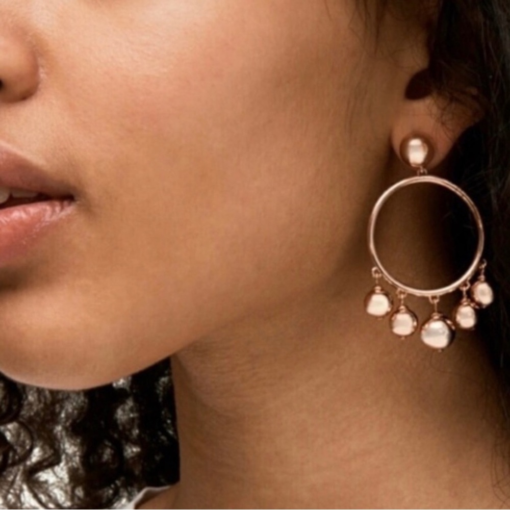 Kate Spade Bauble Gold Hoop Earrings BNWT - Picture 2 of 9
